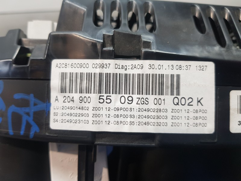 Recambio de cuadro instrumentos para mercedes clase glk (w204) glk 4matic referencia OEM IAM A2049005509  