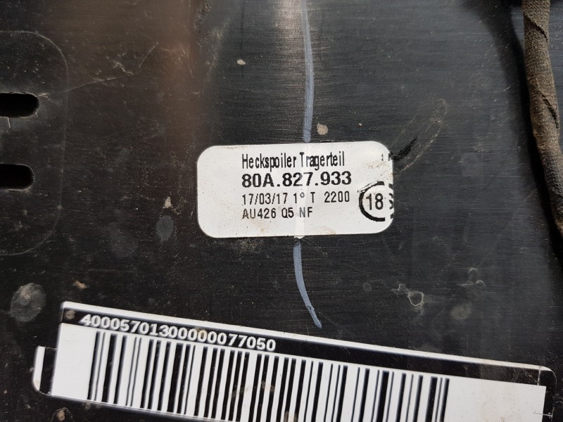 Recambio de aleron trasero para audi q5 (fyb) quattro referencia OEM IAM 80A827933 80A827933GRU 
