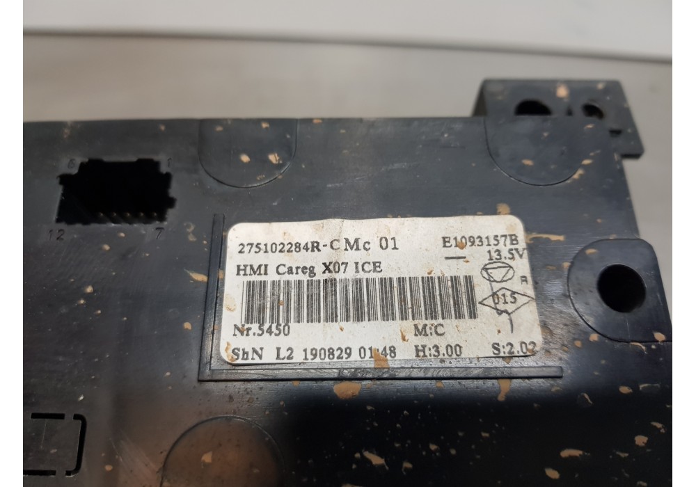 Recambio de mando calefaccion / aire acondicionado para dacia sandero stepwey referencia OEM IAM 275102284R   Recambio de mando calefaccion / aire acondicionado para dacia sandero stepwey referencia OEM IAM 275102284R
