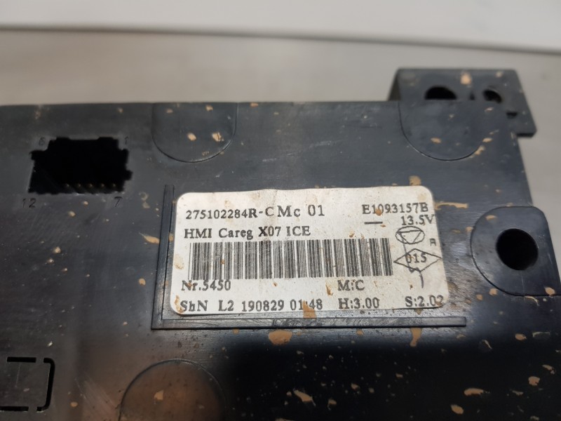 Recambio de mando calefaccion / aire acondicionado para dacia sandero stepwey referencia OEM IAM 275102284R   Recambio de mando calefaccion / aire acondicionado para dacia sandero stepwey referencia OEM IAM 275102284R