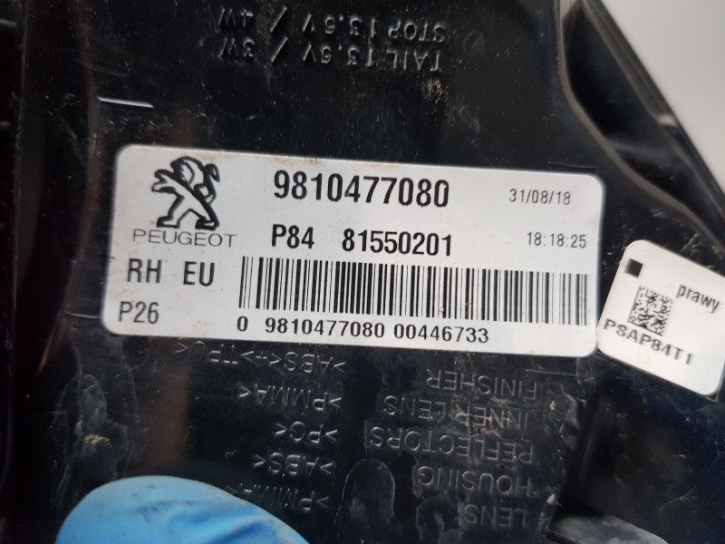 Recambio de piloto trasero derecho para peugeot 3008 active referencia OEM IAM 9810477080   Recambio de piloto trasero derecho para peugeot 3008 active referencia OEM IAM 9810477080