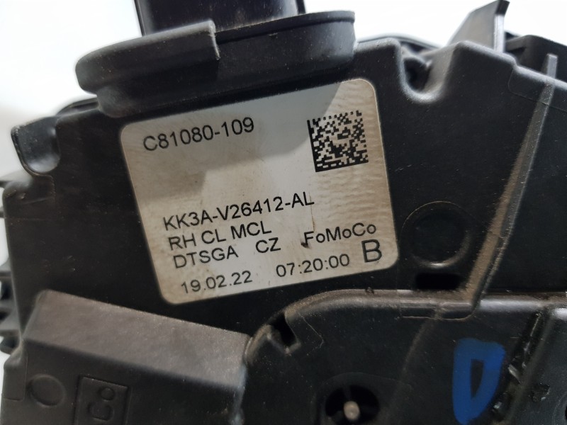 Recambio de cerradura puerta lateral derecha para ford transit custom kasten custom referencia OEM IAM KK3AV26412AL  