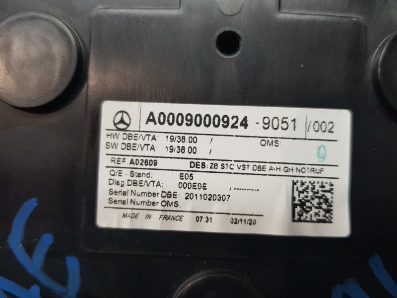 Recambio de luz interior para mercedes clase a (w177) 200 d referencia OEM IAM A0009000924  