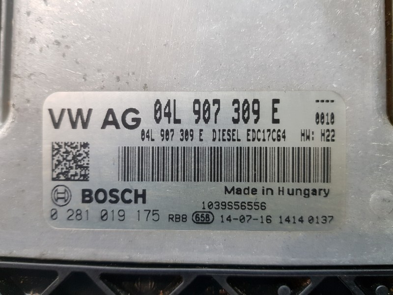 Recambio de centralita motor uce para audi a3 (8v) attracted referencia OEM IAM 04L907309E 0281019175 