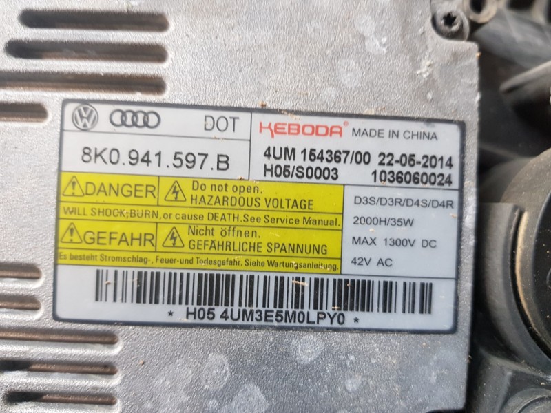 Recambio de faro izquierdo para audi a3 (8v) attracted referencia OEM IAM 8V0941043P 8V0941005 8K0941597B