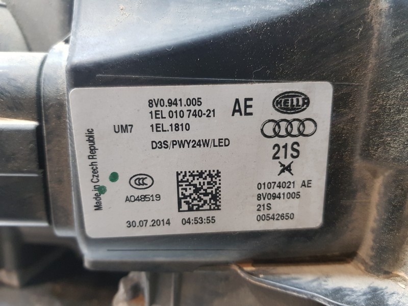 Recambio de faro izquierdo para audi a3 (8v) attracted referencia OEM IAM 8V0941043P 8V0941005 8K0941597B