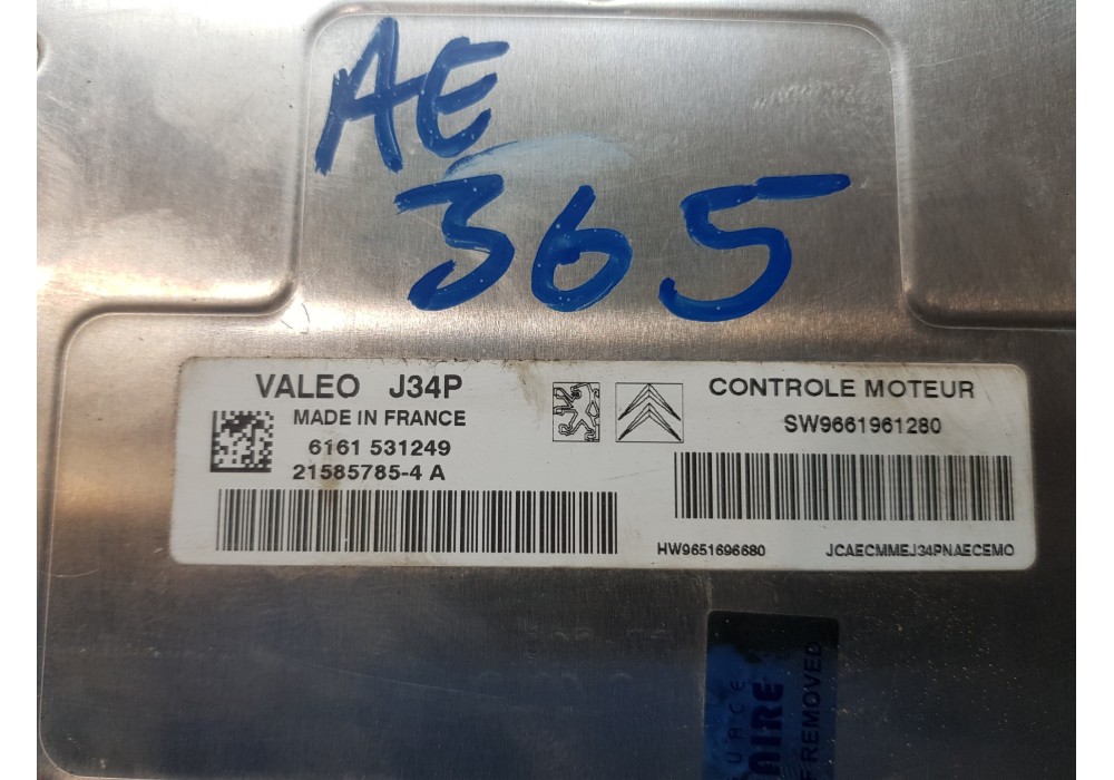 Recambio de centralita motor uce para citroen c3 furio referencia OEM IAM 9661961280 9651696680  Recambio de centralita motor uce para citroen c3 furio referencia OEM IAM 9661961280 9651696680