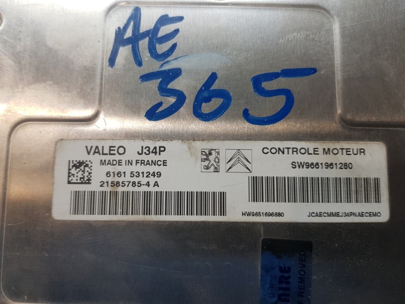 Recambio de centralita motor uce para citroen c3 furio referencia OEM IAM 9661961280 9651696680  Recambio de centralita motor uce para citroen c3 furio referencia OEM IAM 9661961280 9651696680