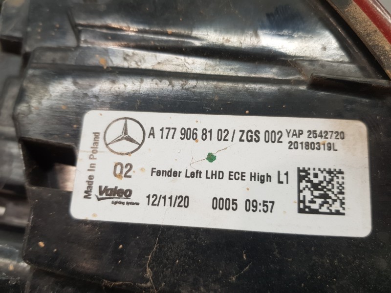 Recambio de piloto trasero izquierdo para mercedes clase a (w177) 200 d referencia OEM IAM A1779068102  
