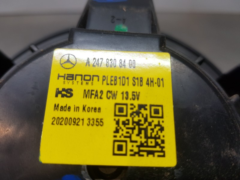 Recambio de motor calefaccion para mercedes clase a (w177) 200 d referencia OEM IAM A2478308400  