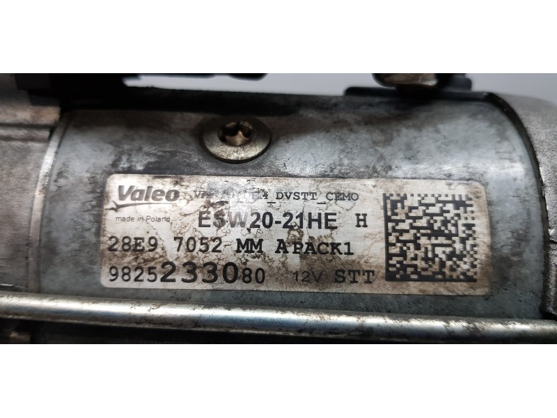 Recambio de motor arranque para citroen c-elysée shine referencia OEM IAM 9825233080   Recambio de motor arranque para citroen c-elysée shine referencia OEM IAM 9825233080