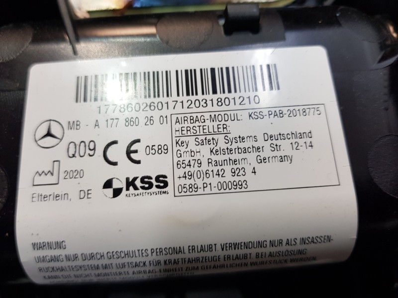 Recambio de kit airbag para mercedes clase a (w177) 200 d referencia OEM IAM A1776806302 A1778600202 A1778600700