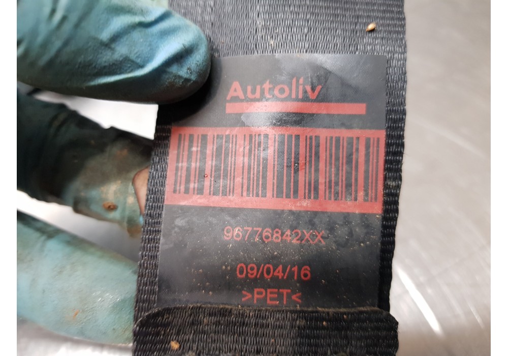 Recambio de cinturon seguridad delantero izquierdo para peugeot 308 sw style referencia OEM IAM 96776842XX   Recambio de cinturon seguridad delantero izquierdo para peugeot 308 sw style referencia OEM IAM 96776842XX