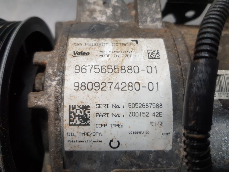 Recambio de compresor aire acondicionado para peugeot 308 sw style referencia OEM IAM 9675655880 9809274280 
