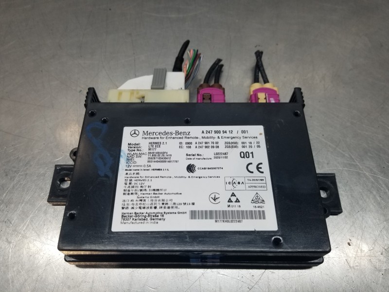 Recambio de modulo electronico para mercedes clase a (w177) 200 d referencia OEM IAM A2479009412 A247901702 