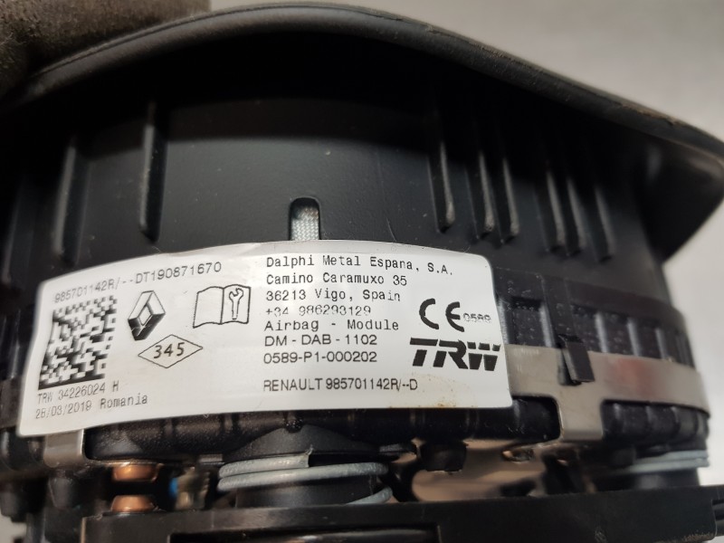 Recambio de kit airbag para dacia sandero stepwey referencia OEM IAM 985701142R 85250931R 985106332R