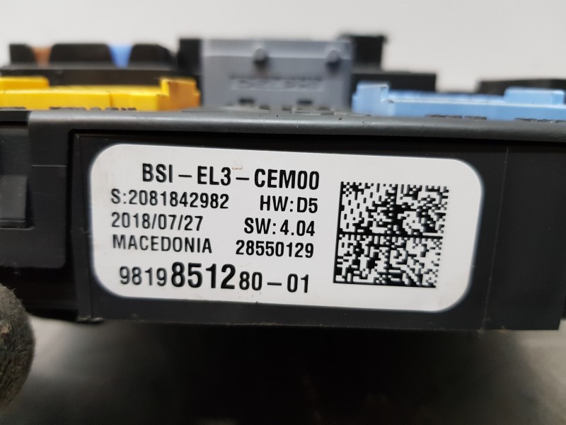 Recambio de caja reles / fusibles para peugeot 3008 active referencia OEM IAM 9819851280  
