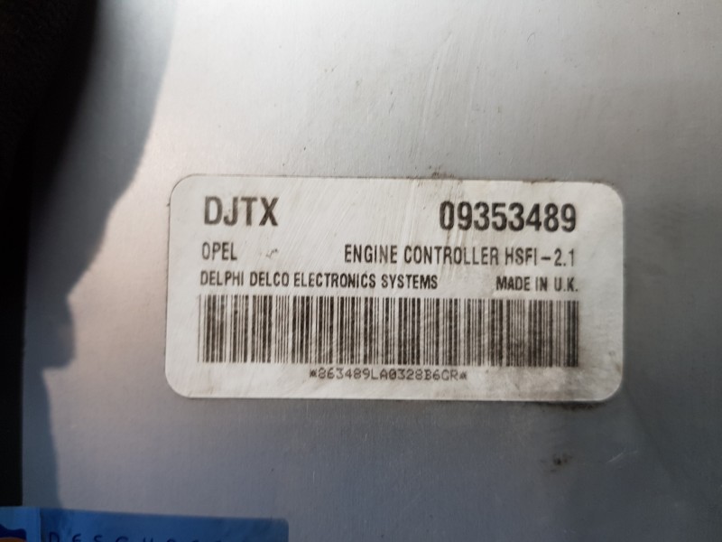 Recambio de centralita motor uce para opel astra g berlina confort referencia OEM IAM 09353489   Recambio de centralita motor uce para opel astra g berlina confort referencia OEM IAM 09353489