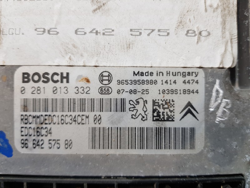 Recambio de centralita motor uce para peugeot 308 premium referencia OEM IAM 0281013332   Recambio de centralita motor uce para peugeot 308 premium referencia OEM IAM 0281013332