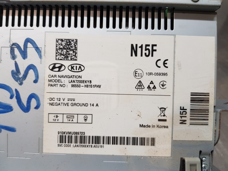 Recambio de pantalla multifuncion para kia stonic (ybcuv) concept referencia OEM IAM 96550H8151FHV  