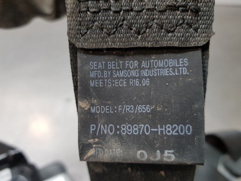 Recambio de cinturon seguridad trasero izquierdo para kia stonic (ybcuv) concept referencia OEM IAM 89870H8200 89870H8200WK 
