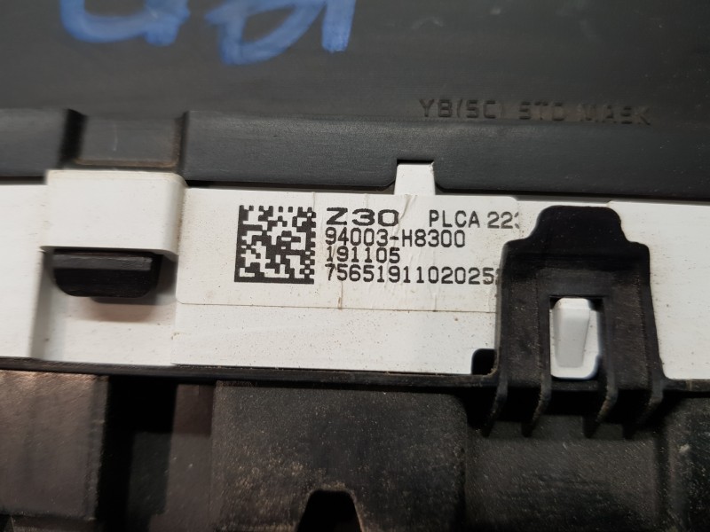 Recambio de cuadro instrumentos para kia stonic (ybcuv) concept referencia OEM IAM 94003H8300  