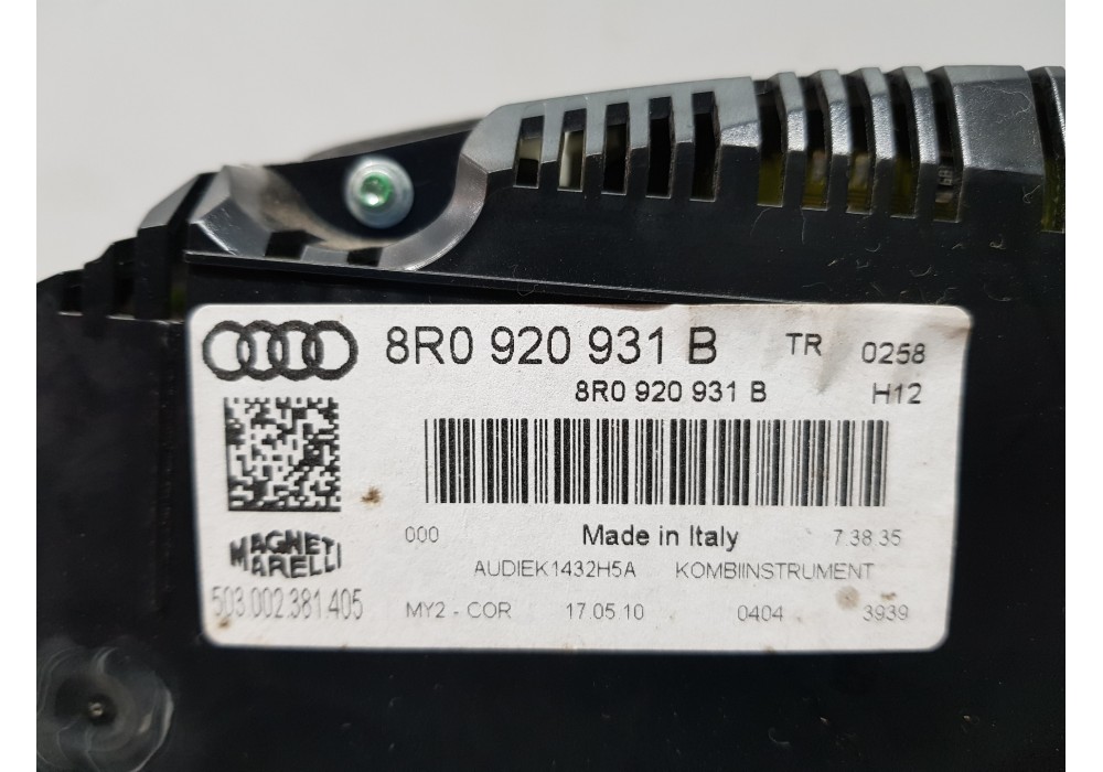 Recambio de cuadro instrumentos para audi q5 (8r) quattro referencia OEM IAM 8R0920931B   Recambio de cuadro instrumentos para audi q5 (8r) quattro referencia OEM IAM 8R0920931B