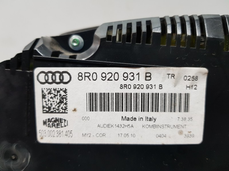 Recambio de cuadro instrumentos para audi q5 (8r) quattro referencia OEM IAM 8R0920931B   Recambio de cuadro instrumentos para audi q5 (8r) quattro referencia OEM IAM 8R0920931B