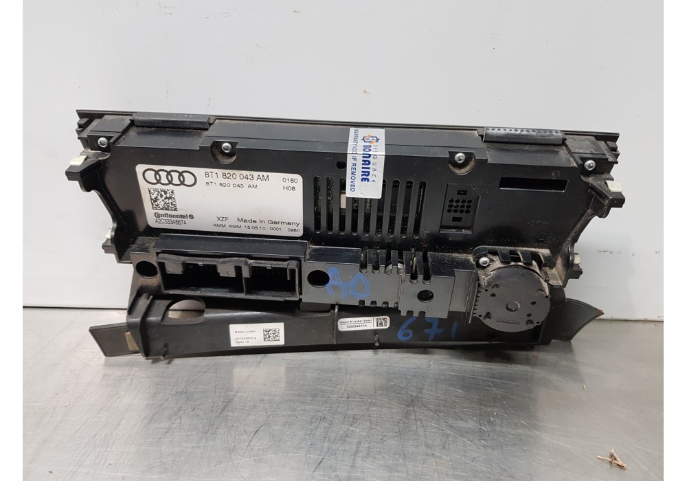 Recambio de mando climatizador para audi q5 (8r) quattro referencia OEM IAM 8T1820043AM 8T1820043AMXZF  Recambio de mando climatizador para audi q5 (8r) quattro referencia OEM IAM 8T1820043AM 8T1820043AMXZF