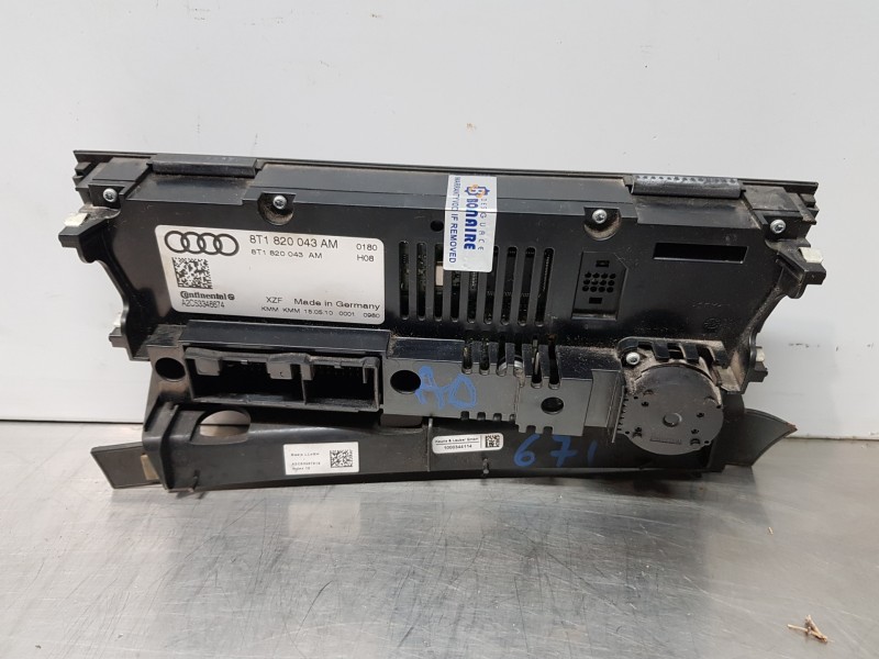 Recambio de mando climatizador para audi q5 (8r) quattro referencia OEM IAM 8T1820043AM 8T1820043AMXZF  Recambio de mando climatizador para audi q5 (8r) quattro referencia OEM IAM 8T1820043AM 8T1820043AMXZF