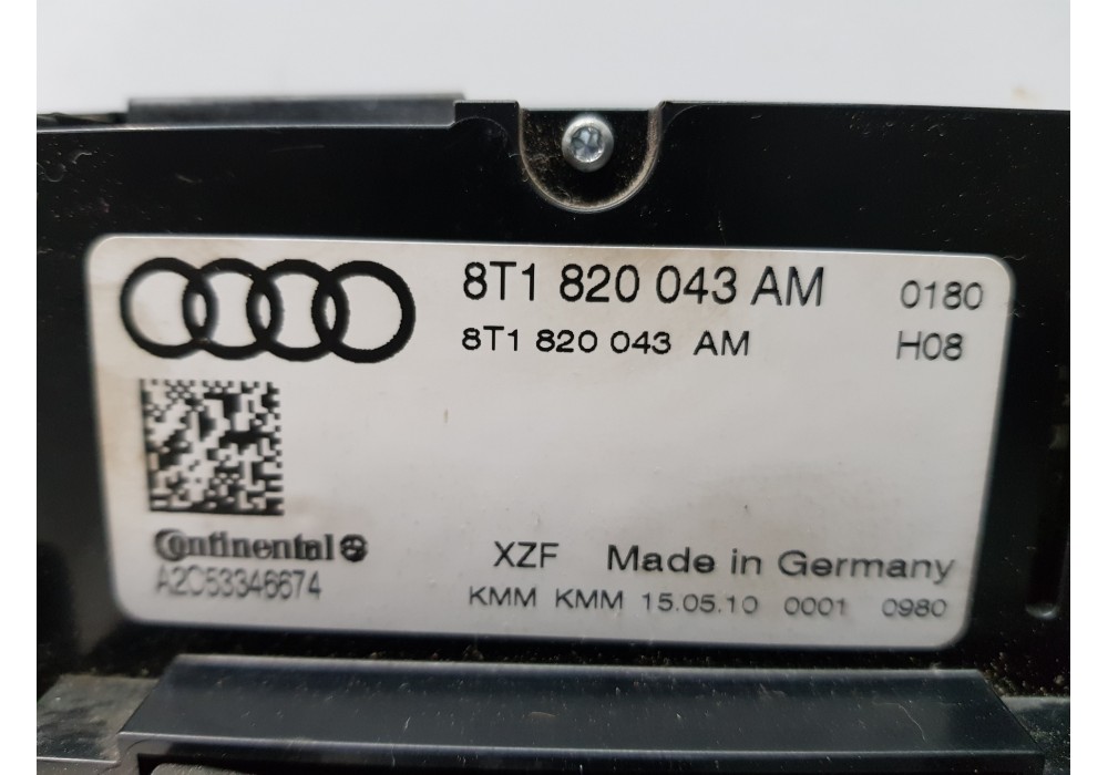 Recambio de mando climatizador para audi q5 (8r) quattro referencia OEM IAM 8T1820043AM 8T1820043AMXZF  Recambio de mando climatizador para audi q5 (8r) quattro referencia OEM IAM 8T1820043AM 8T1820043AMXZF