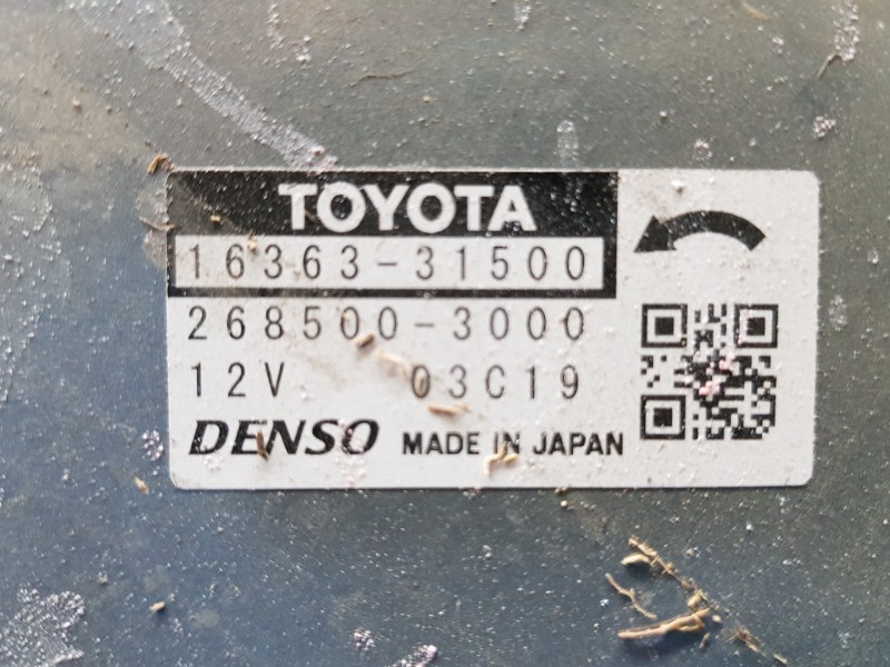 Recambio de electroventilador para toyota rav 4 hybrid referencia OEM IAM 1636331500  