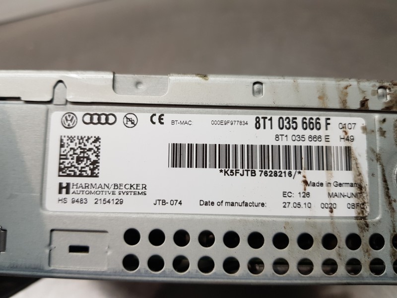 Recambio de sistema audio / radio cd para audi q5 (8r) quattro referencia OEM IAM 8T1035666F  