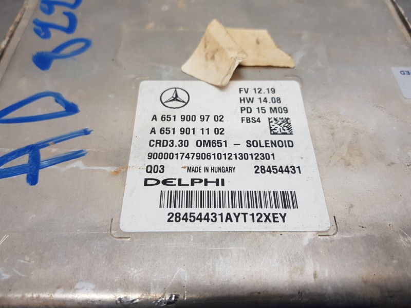 Recambio de centralita motor uce para mercedes clase b (w246) style referencia OEM IAM A6519009702 28454431 