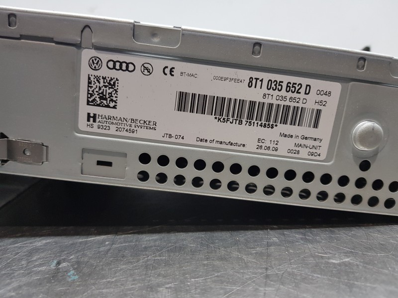 Recambio de sistema audio / radio cd para audi a4 avant (b8) sline referencia OEM IAM 8T1035652D  