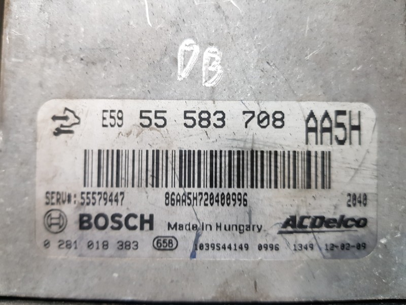 Recambio de centralita motor uce para chevrolet aveo sedán emotion referencia OEM IAM 55583708 0281018383 