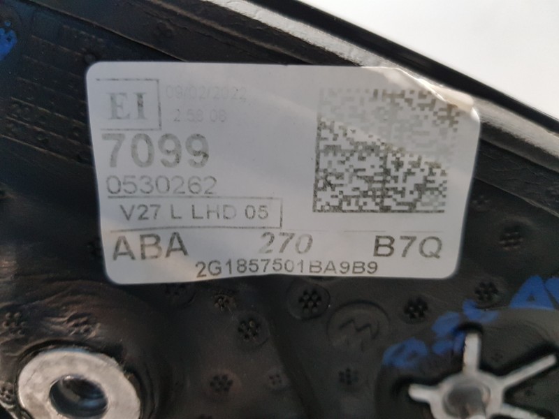 Recambio de retrovisor izquierdo para volkswagen polo life referencia OEM IAM 2G1857507S 2G1857501BA9B9 3G0959578