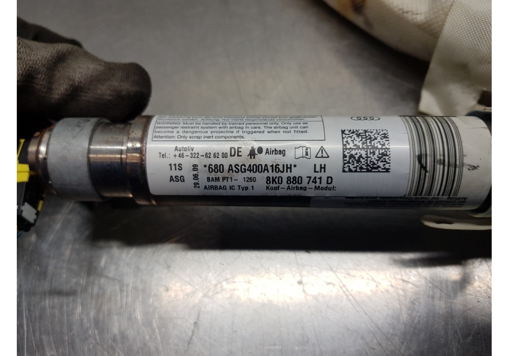 Recambio de airbag cortina delantero izquierdo para audi a4 avant (b8) sline referencia OEM IAM 8K0880741F  