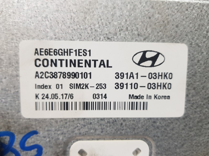 Recambio de centralita motor uce para hyundai ioniq klass referencia OEM IAM 391A103HK0  