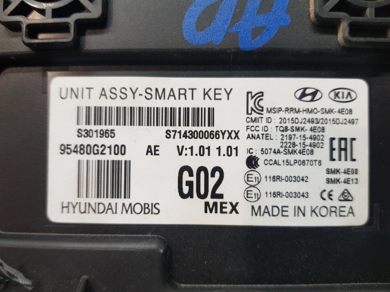 Recambio de modulo electronico para hyundai ioniq klass referencia OEM IAM 95480G2100  