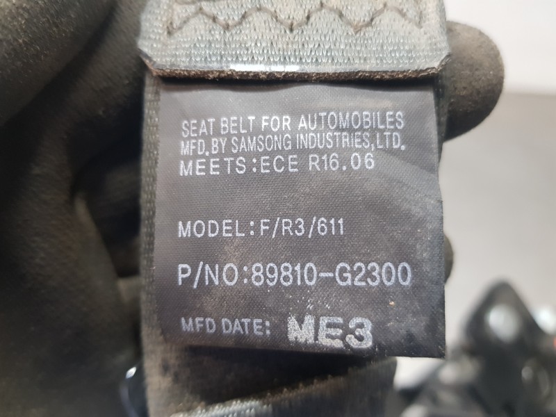 Recambio de cinturon seguridad trasero izquierdo para hyundai ioniq klass referencia OEM IAM 89810G2300TRY  
