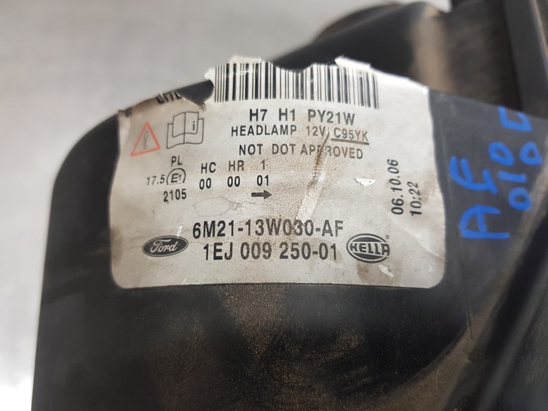 Recambio de faro izquierdo para ford s-max (ca1) trend referencia OEM IAM 6M2113W030AF  