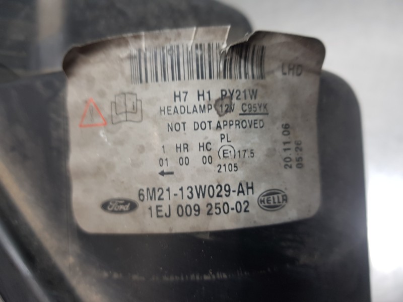Recambio de faro derecho para ford s-max (ca1) trend referencia OEM IAM 6M2113W029AH  
