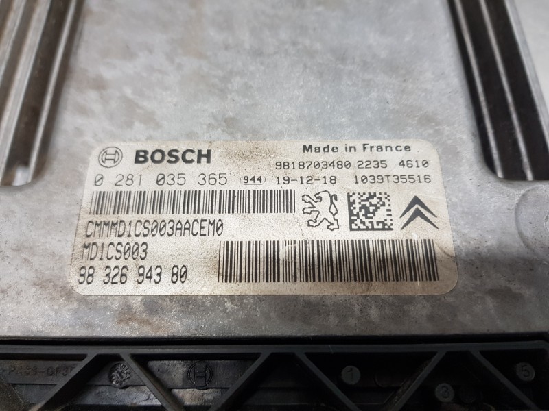 Recambio de centralita motor uce para peugeot 308 sw allure referencia OEM IAM 9832694380 0281035365 