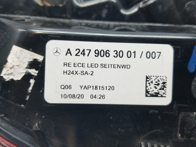 Recambio de piloto trasero derecho para mercedes clase gla (bm 247) advantage referencia OEM IAM A2479063001  