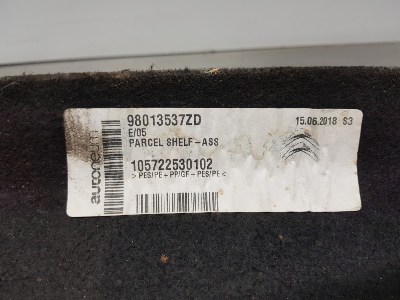 Recambio de bandeja trasera para citroen c4 cactus bluehdi referencia OEM IAM 98013537ZD  