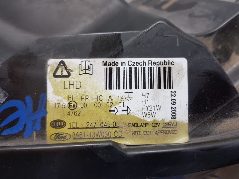 Recambio de faro izquierdo para ford fiesta (cb1) active referencia OEM IAM 8A6113W030CD 50 