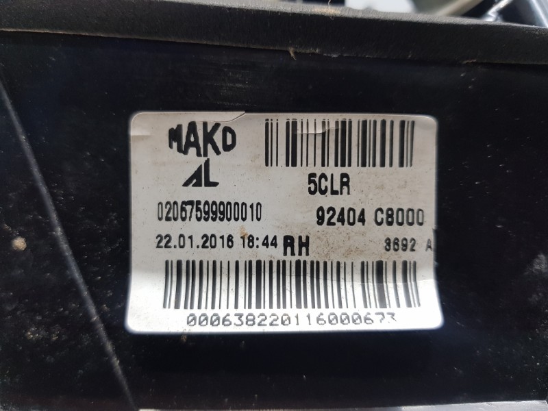 Recambio de piloto trasero derecho interior para hyundai i20 active referencia OEM IAM 92404C8000  