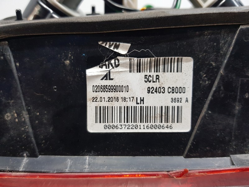 Recambio de piloto trasero izquierdo interior para hyundai i20 active referencia OEM IAM 92403C8000  