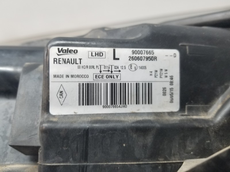 Recambio de faro izquierdo para dacia dokker acces referencia OEM IAM 260607950R 90007665 